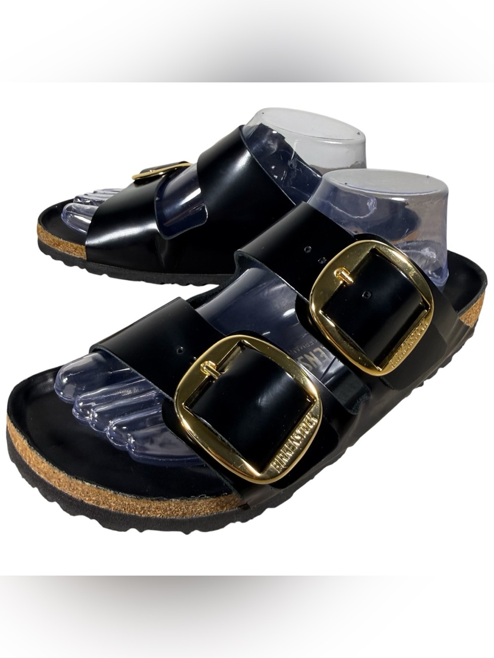Birkenstock Arizona Big Buckle High Shine Sandals Black 41 (W9/M7) Unisex